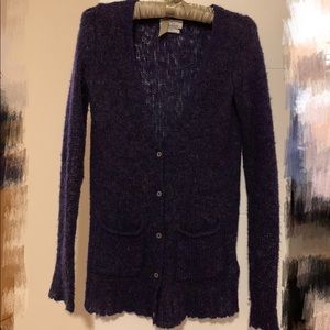 Madewell purple/navy Cardigan